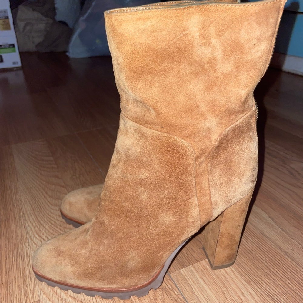 Aldo bootie suede heels
